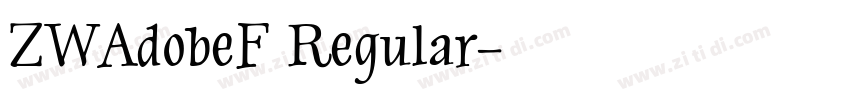ZWAdobeF Regular字体转换